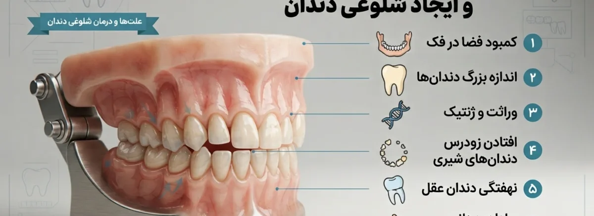 علت روی هم آمدن دندان‌ها و نامرتبی دندان‌ها