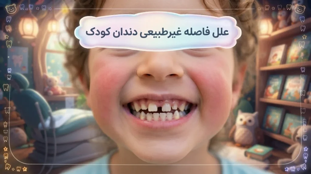 علت فاصله بین دندان‌های کودک
