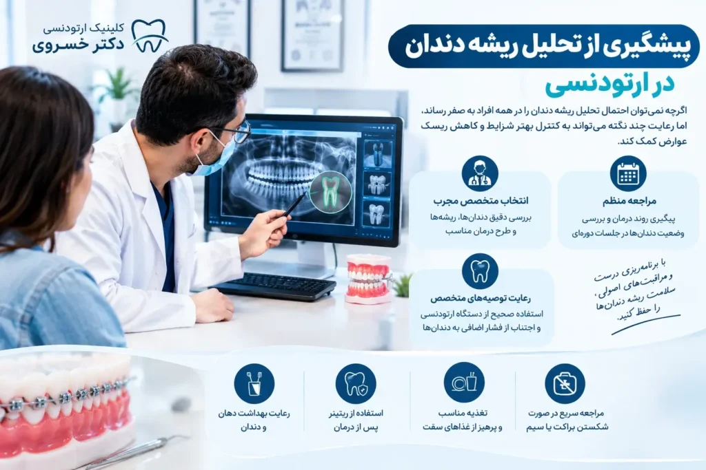 راه‌های پیشگیری از تحلیل ریشه دندان در ارتودنسی